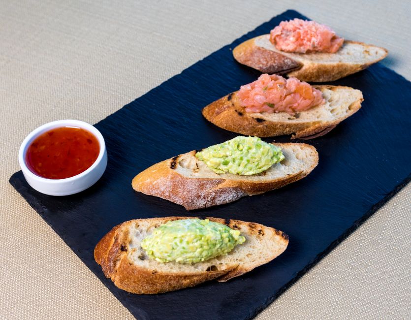 Smoked Salmon Crostini with Herbed Cream Cheese