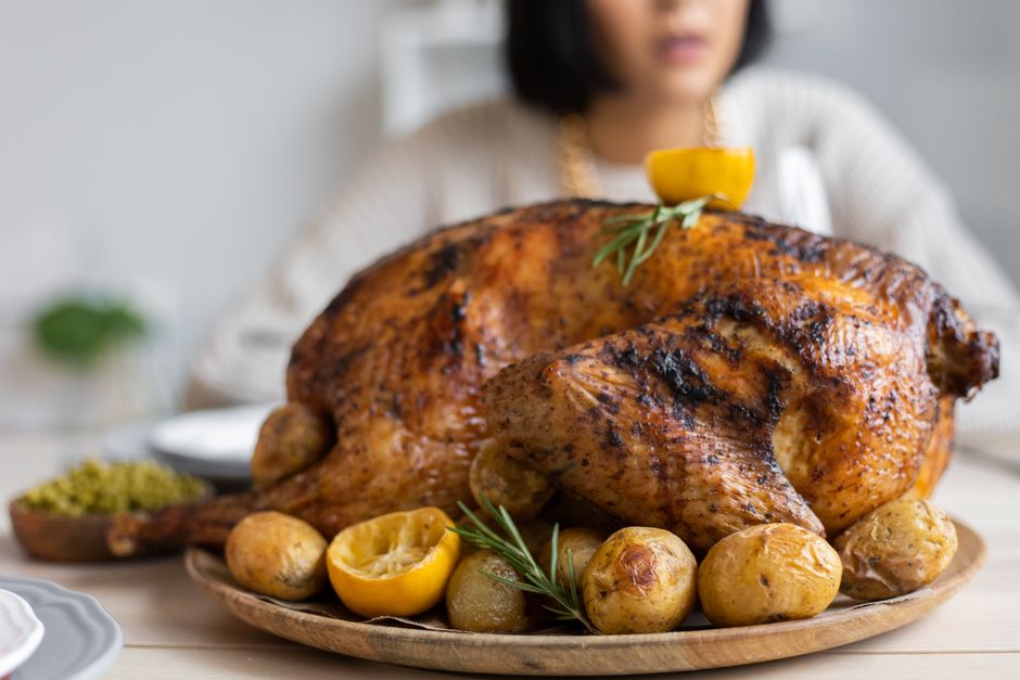 Thanksgiving Turkey with Compound Butter and Aromatics